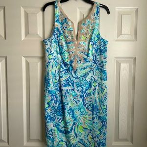 NWOT Lilly Pulitzer Gabby Shift in Bennet Blue Salty Seas